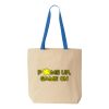 Natural Tote with Contrast-Color Handles Thumbnail