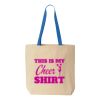 Natural Tote with Contrast-Color Handles Thumbnail