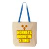 Natural Tote with Contrast-Color Handles Thumbnail