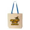 Natural Tote with Contrast-Color Handles Thumbnail
