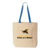 Natural Tote with Contrast-Color Handles Thumbnail