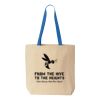Natural Tote with Contrast-Color Handles Thumbnail