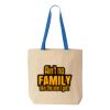 Natural Tote with Contrast-Color Handles Thumbnail