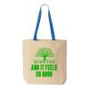 Natural Tote with Contrast-Color Handles Thumbnail