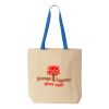 Natural Tote with Contrast-Color Handles Thumbnail