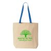 Natural Tote with Contrast-Color Handles Thumbnail
