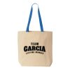 Natural Tote with Contrast-Color Handles Thumbnail