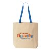 Natural Tote with Contrast-Color Handles Thumbnail