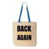 Natural Tote with Contrast-Color Handles Thumbnail