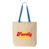 Natural Tote with Contrast-Color Handles Thumbnail