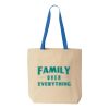Natural Tote with Contrast-Color Handles Thumbnail
