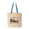 Natural Tote with Contrast-Color Handles Thumbnail