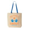 Natural Tote with Contrast-Color Handles Thumbnail