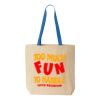 Natural Tote with Contrast-Color Handles Thumbnail