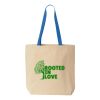 Natural Tote with Contrast-Color Handles Thumbnail