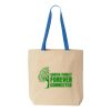 Natural Tote with Contrast-Color Handles Thumbnail