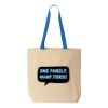 Natural Tote with Contrast-Color Handles Thumbnail