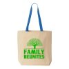 Natural Tote with Contrast-Color Handles Thumbnail