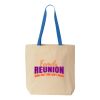 Natural Tote with Contrast-Color Handles Thumbnail