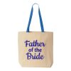 Natural Tote with Contrast-Color Handles Thumbnail