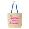 Natural Tote with Contrast-Color Handles Thumbnail
