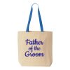 Natural Tote with Contrast-Color Handles Thumbnail