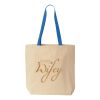 Natural Tote with Contrast-Color Handles Thumbnail