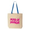 Natural Tote with Contrast-Color Handles Thumbnail