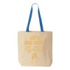 Natural Tote with Contrast-Color Handles Thumbnail