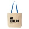 Natural Tote with Contrast-Color Handles Thumbnail