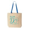 Natural Tote with Contrast-Color Handles Thumbnail