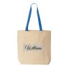 Natural Tote with Contrast-Color Handles Thumbnail