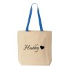 Natural Tote with Contrast-Color Handles Thumbnail