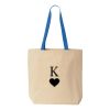 Natural Tote with Contrast-Color Handles Thumbnail
