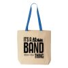 Natural Tote with Contrast-Color Handles Thumbnail