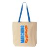 Natural Tote with Contrast-Color Handles Thumbnail