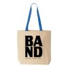 Natural Tote with Contrast-Color Handles Thumbnail