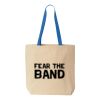 Natural Tote with Contrast-Color Handles Thumbnail