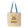 Natural Tote with Contrast-Color Handles Thumbnail
