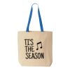 Natural Tote with Contrast-Color Handles Thumbnail