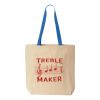 Natural Tote with Contrast-Color Handles Thumbnail