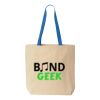 Natural Tote with Contrast-Color Handles Thumbnail