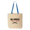 Natural Tote with Contrast-Color Handles Thumbnail