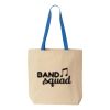 Natural Tote with Contrast-Color Handles Thumbnail
