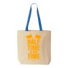 Natural Tote with Contrast-Color Handles Thumbnail