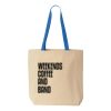 Natural Tote with Contrast-Color Handles Thumbnail