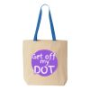 Natural Tote with Contrast-Color Handles Thumbnail