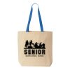 Natural Tote with Contrast-Color Handles Thumbnail