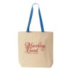 Natural Tote with Contrast-Color Handles Thumbnail