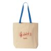 Natural Tote with Contrast-Color Handles Thumbnail